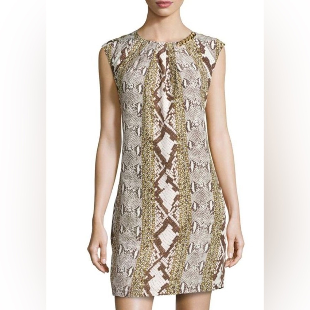 Michael Kors Snake Print Dress - Brown and Cream